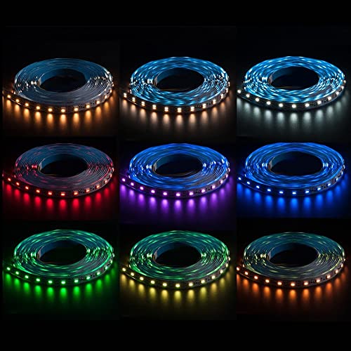 Tira de luces LED RGB WW CW 5 m DC12V IP65 impermeable miniatura 5