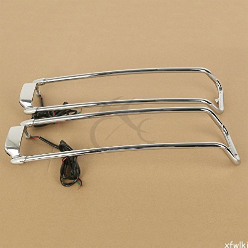 Guardia superior para tapa de alforjas cromada con luz, compatible con Harley Davidson Touring (1994-2013) miniatura 3