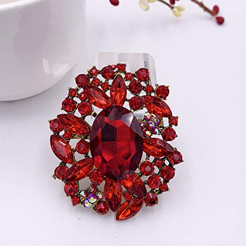 Flower Brooch Pin Costume Jewelry Accessory Gold Tone2