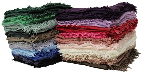 Kuldip Crinkle Style Pashmina Scarf Shawl Stole Wrap. Pack Of 10