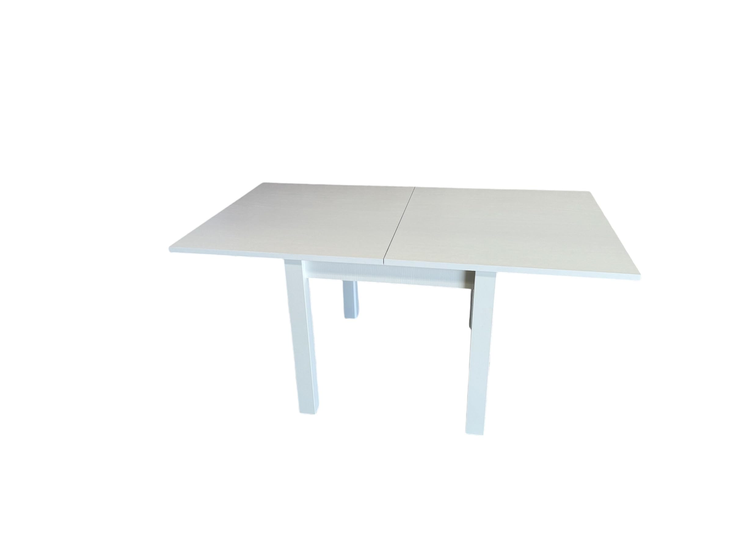 Mesa Libro Blanca Extensible, salón Comedor o Cocina de 90 x 80 Extensible 160 cm