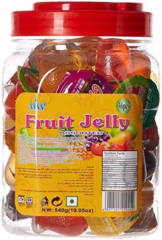 Mir Assorted fruit jelly, 15 gm ,pack of 36