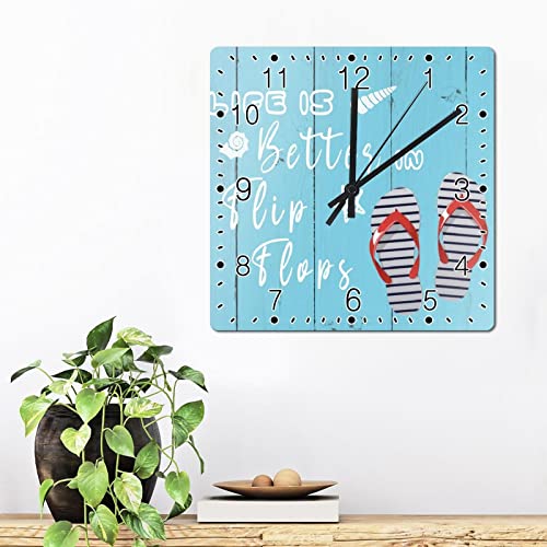 Horloge murale colorée en forme de chaussons 30,5 cm pour salon et chambre
