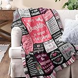 Parcae Daughter Gifts Christmas, Birthday Gifts for Daughters Adult, Idea Daughter Birthday Gifts, Best Daughter Presents Dear Daughter Blanket from Mum Dad 150x130CM - Image 4