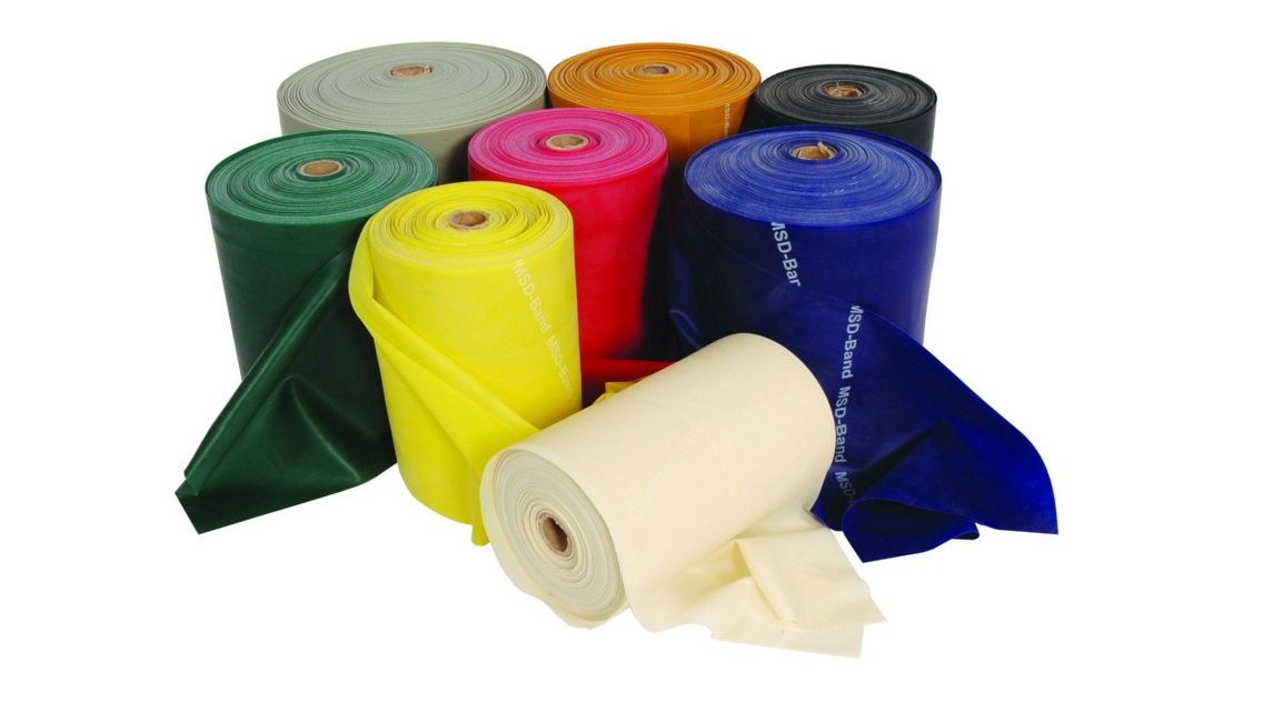 Fascia Elastica in Lattice Physio Latex Band Altezza cm. 12,7 x mt. 45 - Blu- Livello di Resistenza : Forte