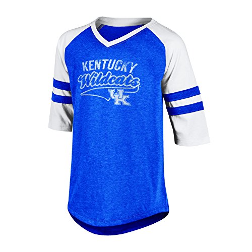 Champion NCAA Girl's 3/4 Raglan Sleeve V-Neck Tunic Tee with Taping