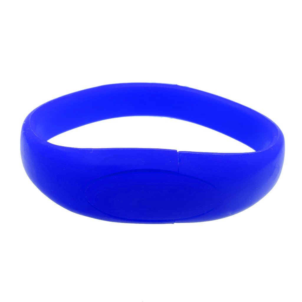 Microware Mini Short Flat Bracelet Micro 32GB USB 2.0 Sync Data Charger Cable (Blue)