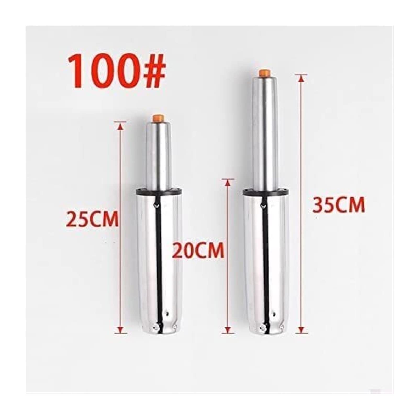 Elevador de Gas Recto El pistón Amortiguador neumático de Carrera extendida del Cilindro de elevación de Gas Parte la Silla de Oficina Cilindro de Repuesto(Silver 100)