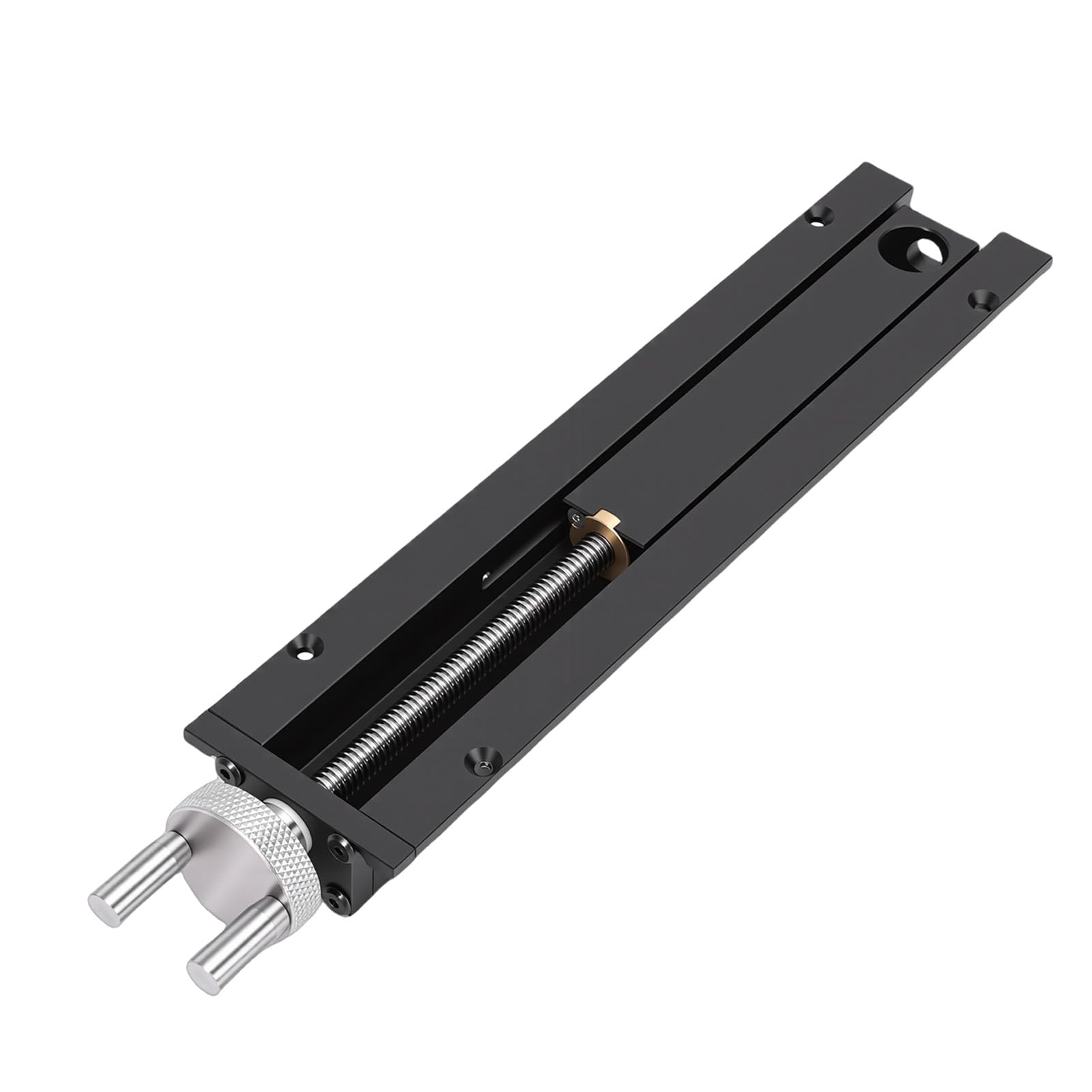 Naroote Morsa da Banco Morsa a Coda per Lavorazione del Legno, Asta a Vite in Lega di Alluminio in Acciaio Inossidabile con Corsa da 110 Mm con Manovella, per Serraggio di Foratura per la