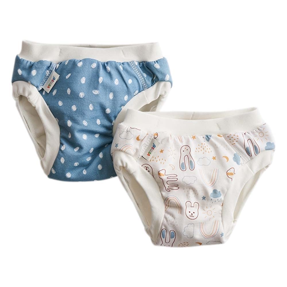 Imsevimse Trainerhosen, Blue Dots/White Teddy, Größe XXL, 2er Pack