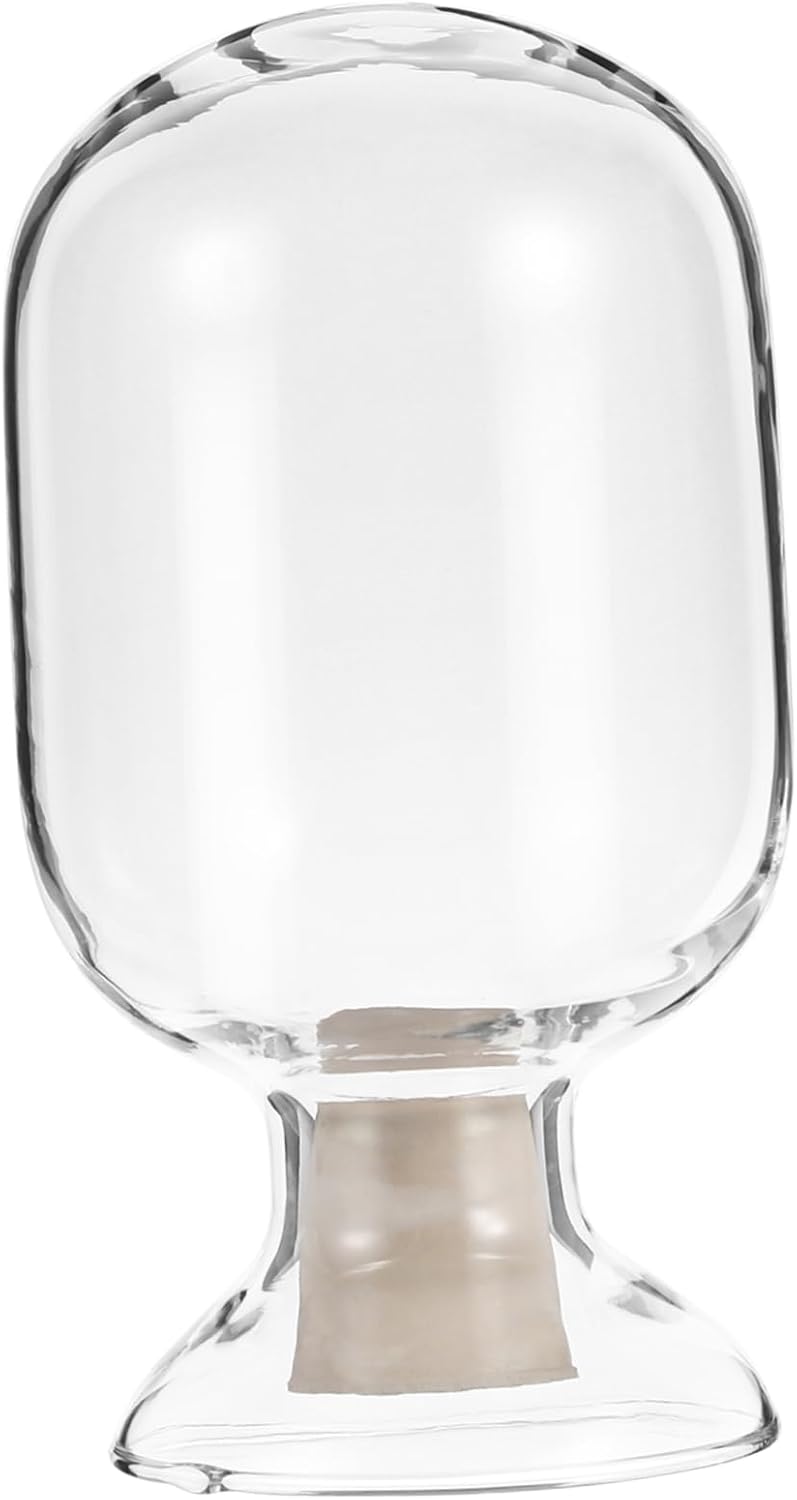 Luxshiny Transparent Glass Specimen Bottle Round Laboratory Storage Container with Stopper for Experiments and Display Reusable Glass Match Holder for Home and School Use