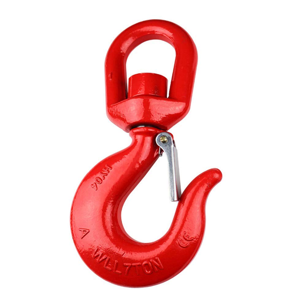 5 Ton Swivel Lifting Hook Rigging Swivel Hook Heavy Duty Swivel Hook Eye Sling Hook with Latch 3/4" Trade, 11023 lbs WLL Swivel Snap Hooks