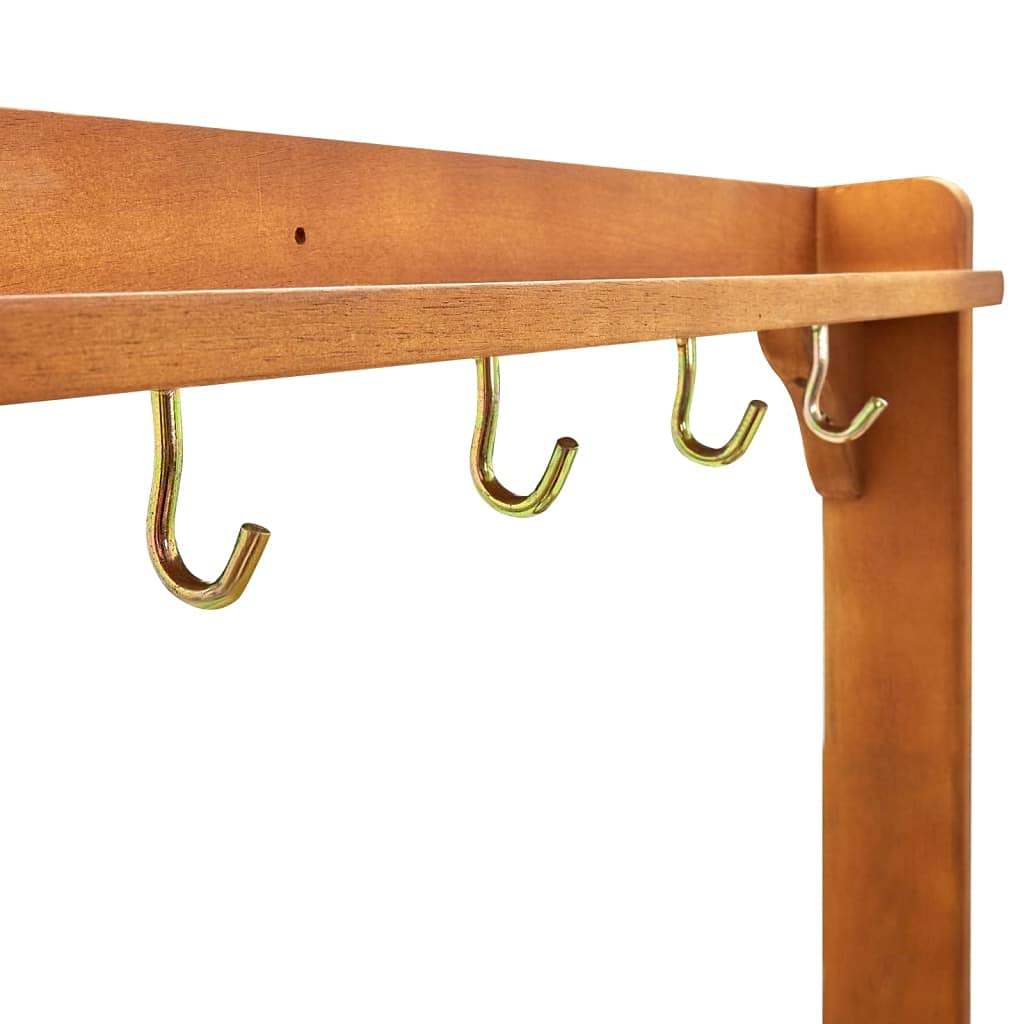 vidaXL Carrito de Cocina Jardín Mesita Ruedas Madera Acacia Maciza