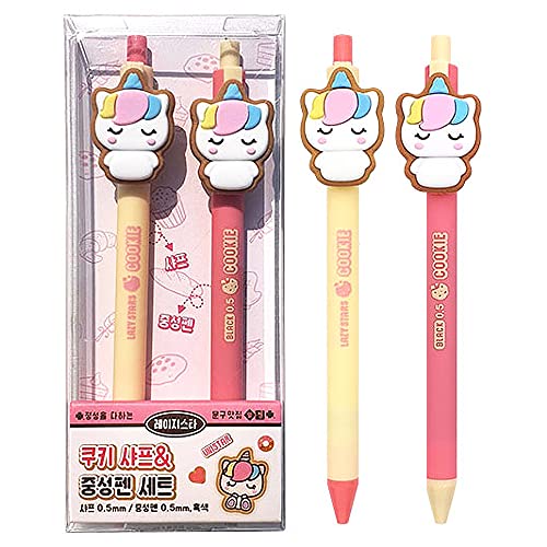 Porte-mine mécanique et stylo gel licorne 2 en 1 pour dessin précis