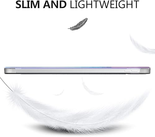 Vista 184 de MoKo Funda para iPad (A16) de 11ª generación de 11 pulgadas 2025, funda para iPad de 10.9 pulgadas 2022, carcasa trasera translúcida de Plateado