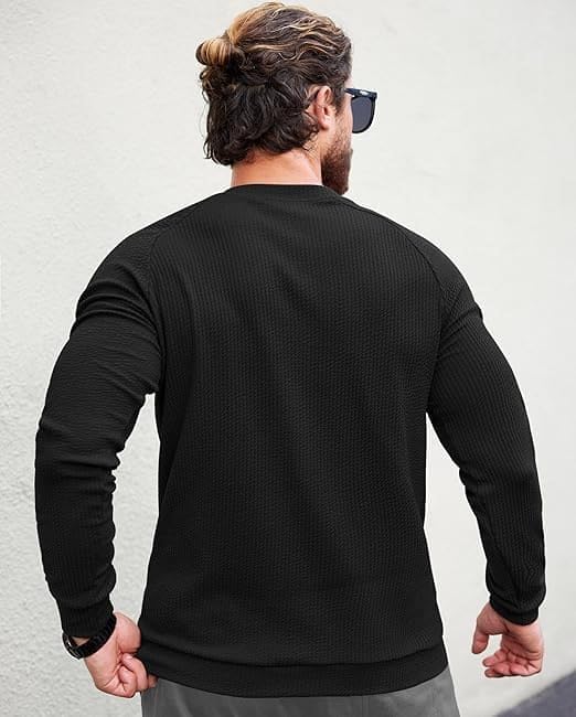 Image of Men's Stripped Full Sleeve Polycotton T-Shirt| Comfortable, Breathable, Lightweight & Stylish