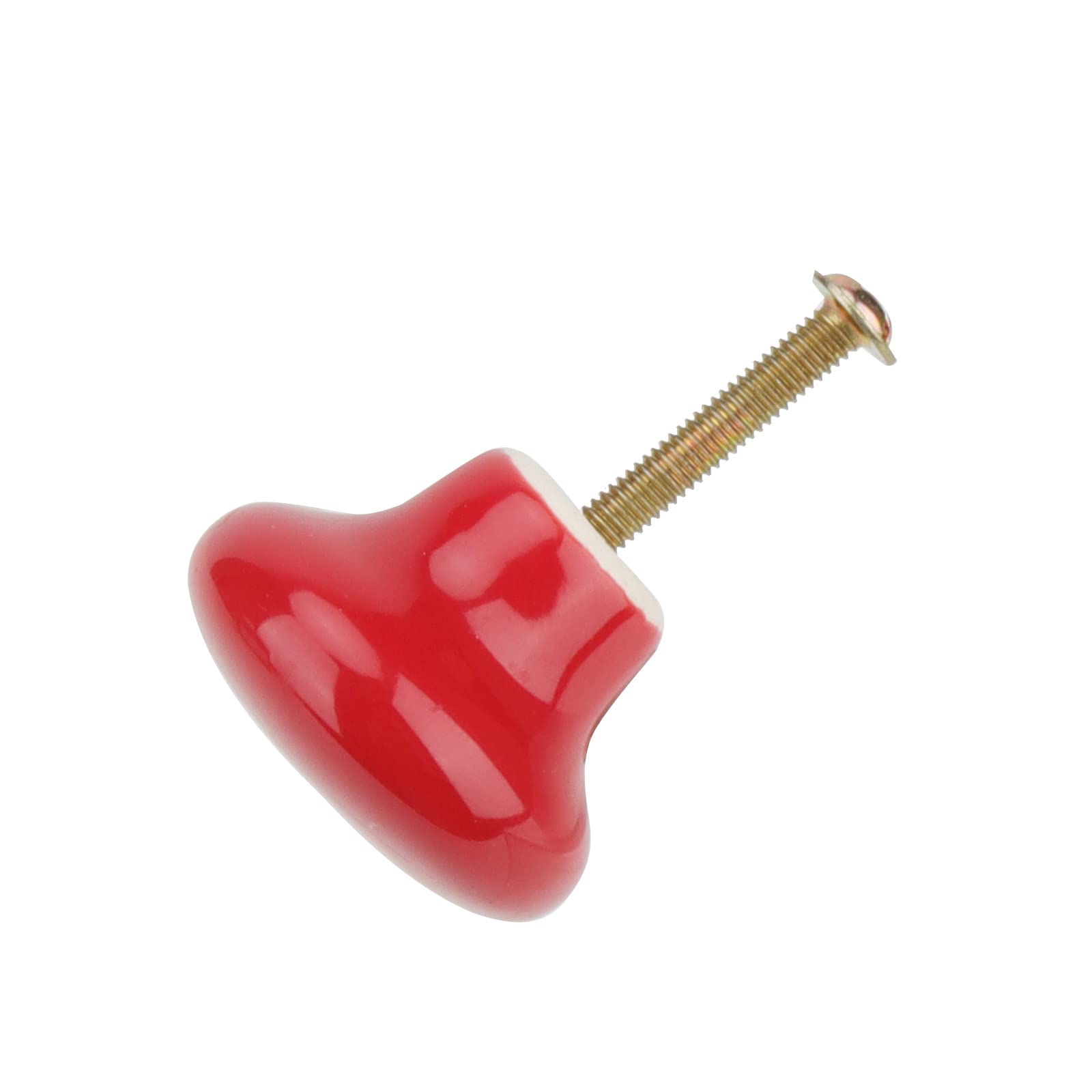 JAPCHET 20 PCS Red Ceramic Drawer Knobs, 32mm Ceramic Cabinet Knobs with 20 Screws for Cupboard Drawer - Image 4