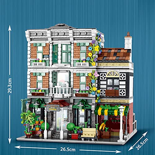 TYPIS Haus Bausteine, Zentrum Blumenladen Architektur Bausteine Set Modular Gebäude, Kompatibel mit LEGO Haus (3648… – Bild 7