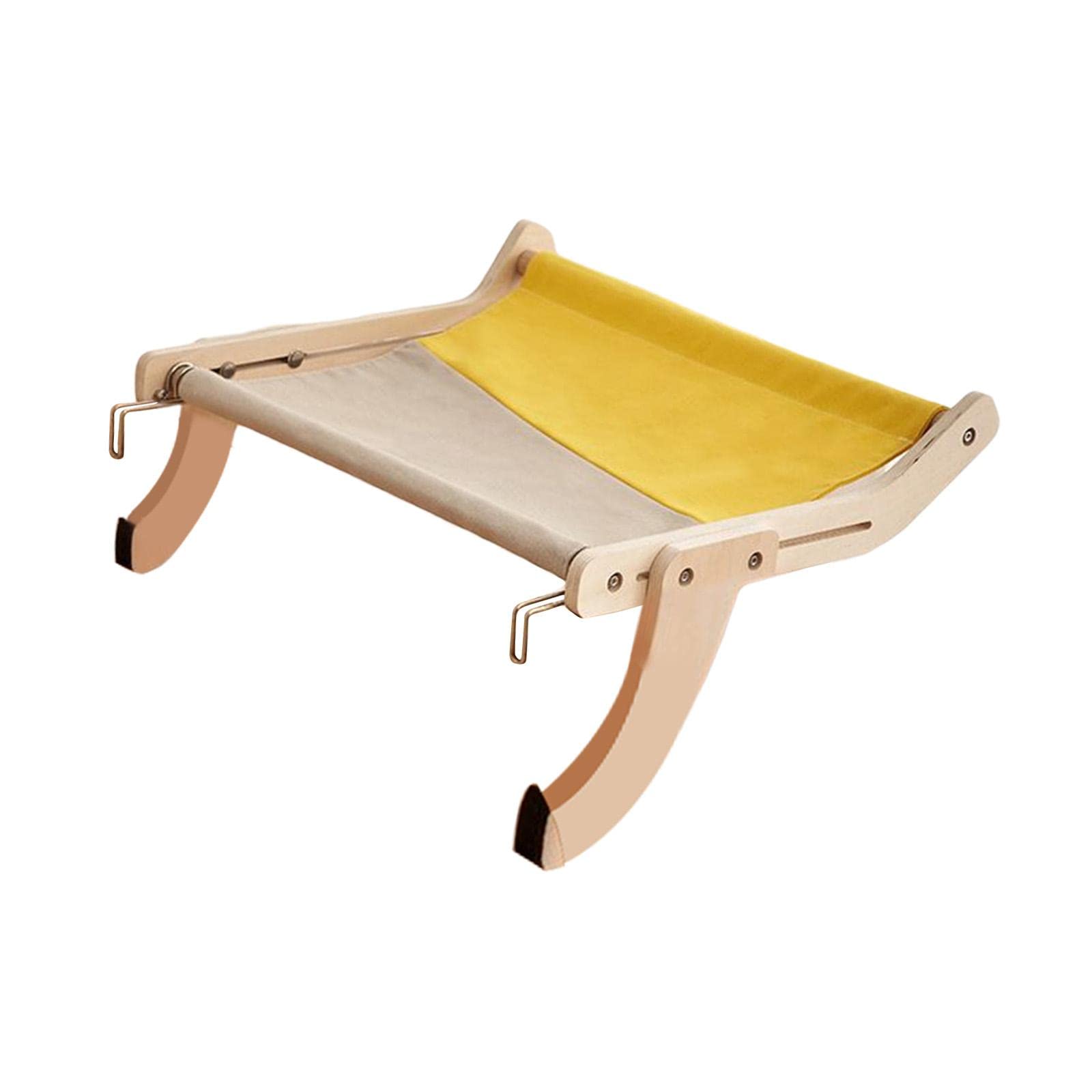Cat Window Trespolo Lounge Mount Amaca Ripiano Sedile Regolabile Durevole Letto per Gatti Costante Robusto per davanzale Cassetto per Interni Gatti, Grigio Giallo