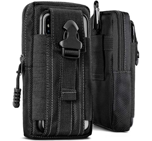 Étui de protection pour Samsung Galaxy A16 style de survie tactique EDC avec mousqueton noir