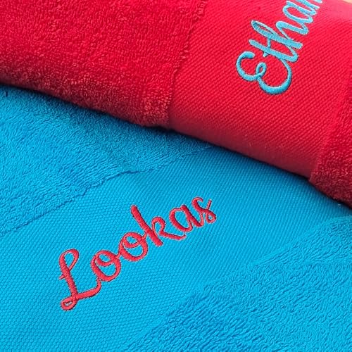 Serviette brodée personnalisée prénom coton 450g - 5