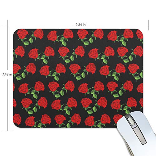 Preisvergleich Produktbild Malpela Mauspad mit schönen Rosen und Blumen, hochwertig, texturiert, rutschfeste Gummiunterseite, für Laptop, Computer und PC