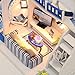Flever Dollhouse Miniature DIY House Kit Creative Room with Furniture for Romantic Valentine's Gift-Sound of The Sea