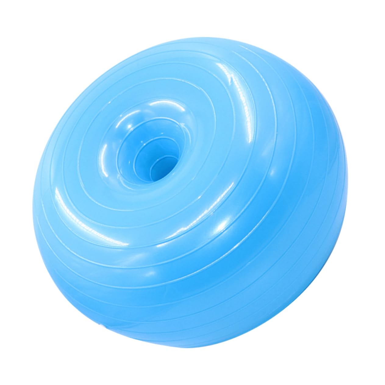 Abaodam Donut Förmiger Yoga Hilfsball Explosionssicherer Fitnessball für Zuhause mit Luftpumpe Hellblau für Balance Stretching und Effektives Training
