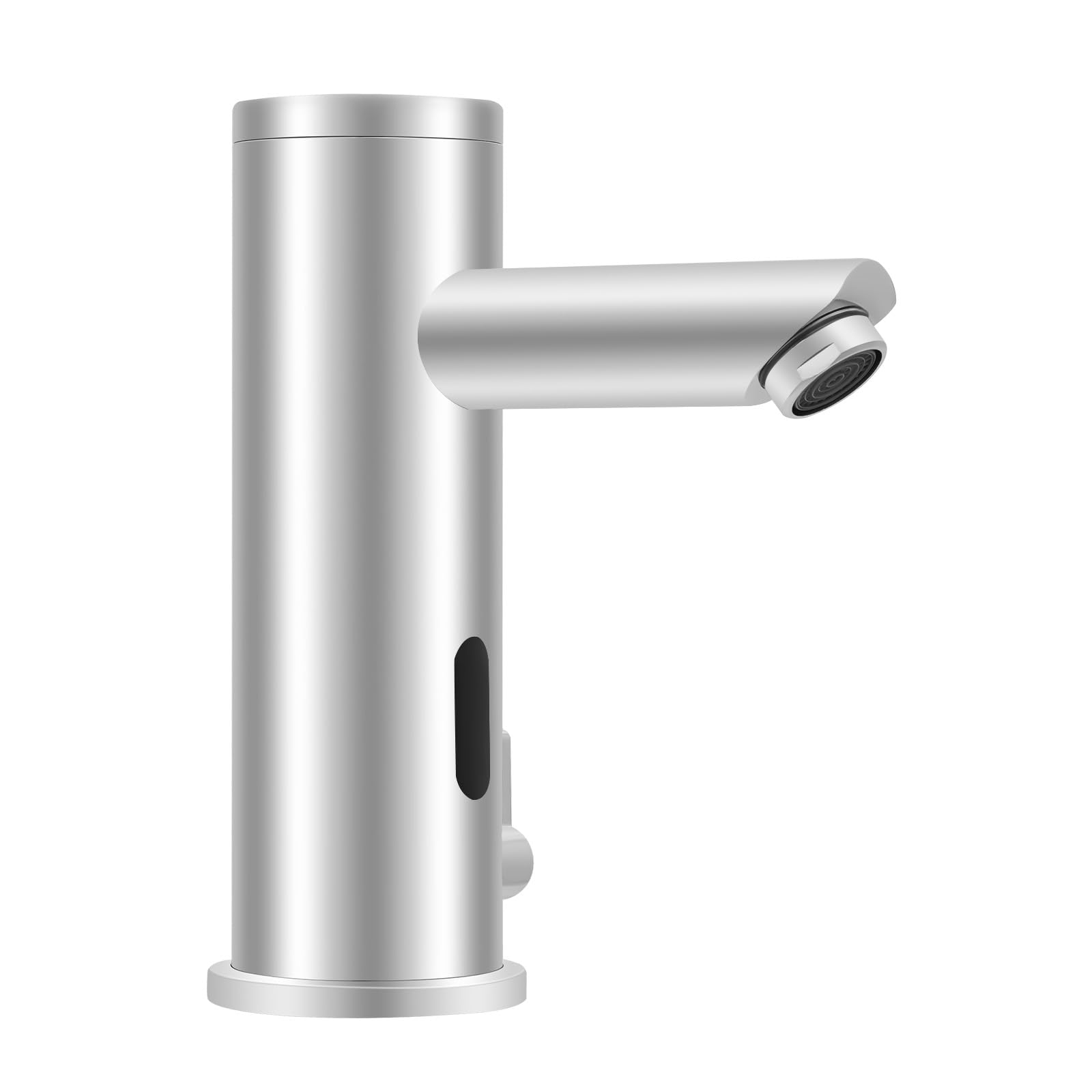 Rubinetto automatico con sensore a infrarossi in lega di ottone, temperatura regolabile da 0 a 55 °C, con sensore automatico, miscelatore per acqua calda e fredda, rubinetto per lavabo senza contatto