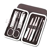 Nagelscheren Set mit 8 Teilen im Diamanten-Design, Maniküre-Werkzeug-Set für zu Hause, geeignet für Reisen und Schönheit, tragbares Reise-Kit, professionelles Pflege-Set (02)