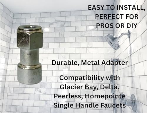 T & T Hardware Hexagon Broach Extension Adapter – Compatible with Delta, Glacier Bay, Homepointe & More, Faucet Handle Adapter for Delta Style Broach Stems | Durable Replacement Plumbing Part