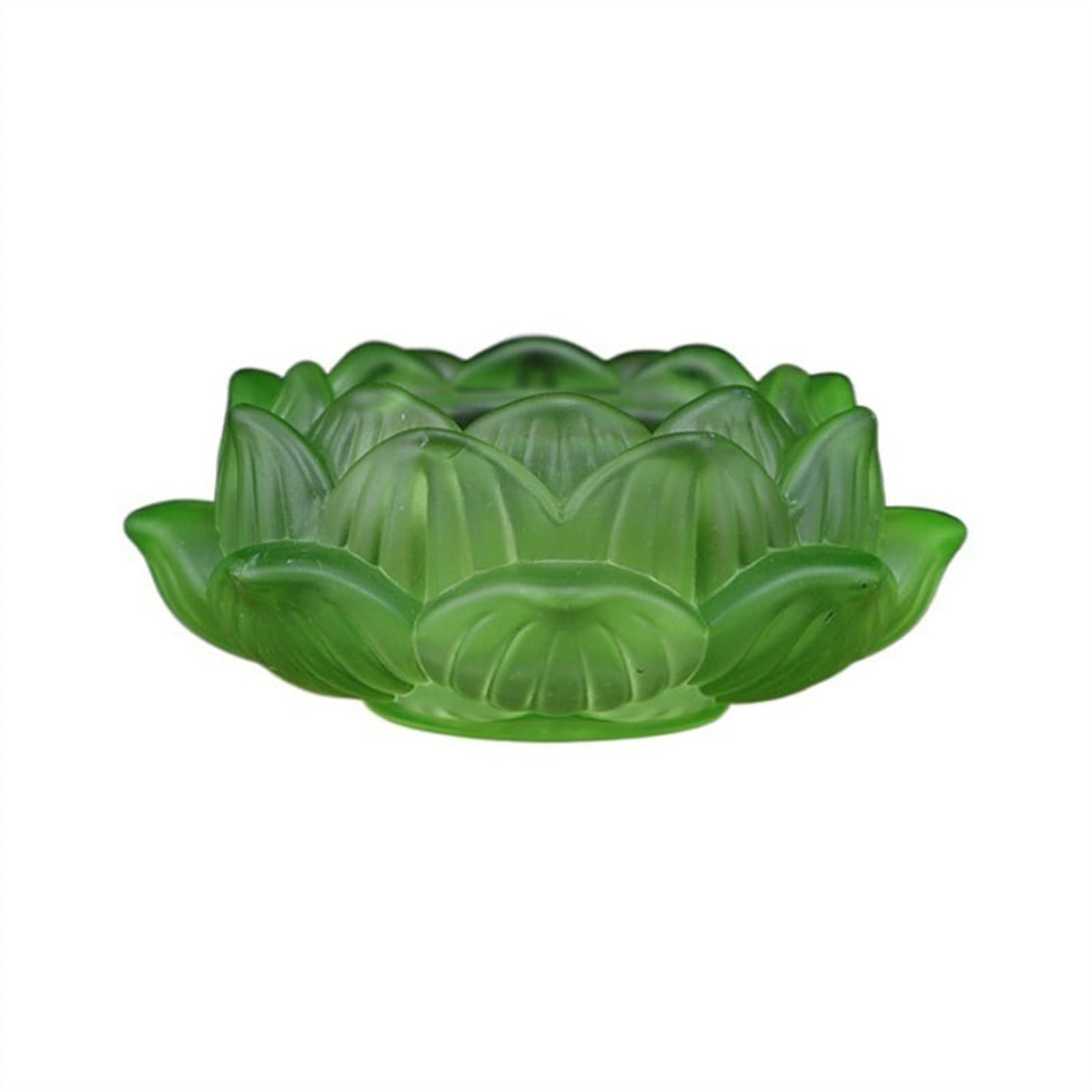 Candlelight Stand Classical Colored Glazed Candle Holder Beautiful Lotus Candlestick Desktop Decorations Candle Sticks Holder(Green)