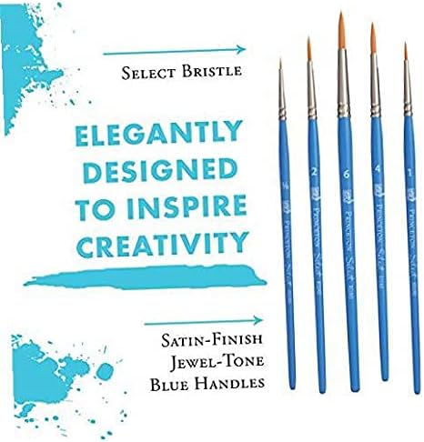Princeton Select Artiste, Series 3750, Paint Brush for Acrylic, Watercolor and Oil, Set of 5 .3 Pack