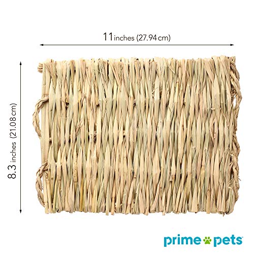 PrimePets – Pacote com 3 tapetes de grama para coelho de coelho, tapete de cama para animais pequeno