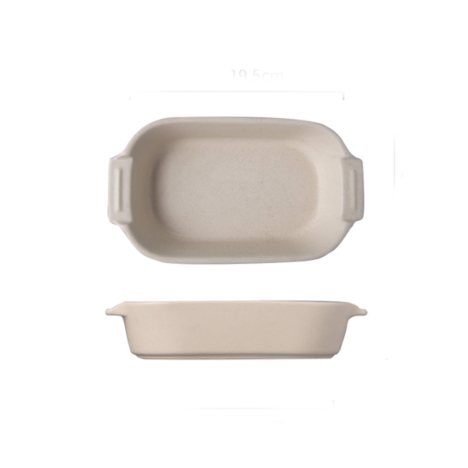 Speiseteller Rechteckige keramische Dinnerplatte, Familiennutzungssuppe mit Griff, Backplatte geeignet for Käse, Reis, sortierte Farbe Flachteller(White)