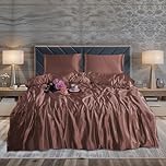 ZIMEL HOMES 2 piece-Satin Duvet Cover Set Soft bedding shiny silky bedding sets - duvet cover, 1 pillowcase (Blush-Pink, Single)