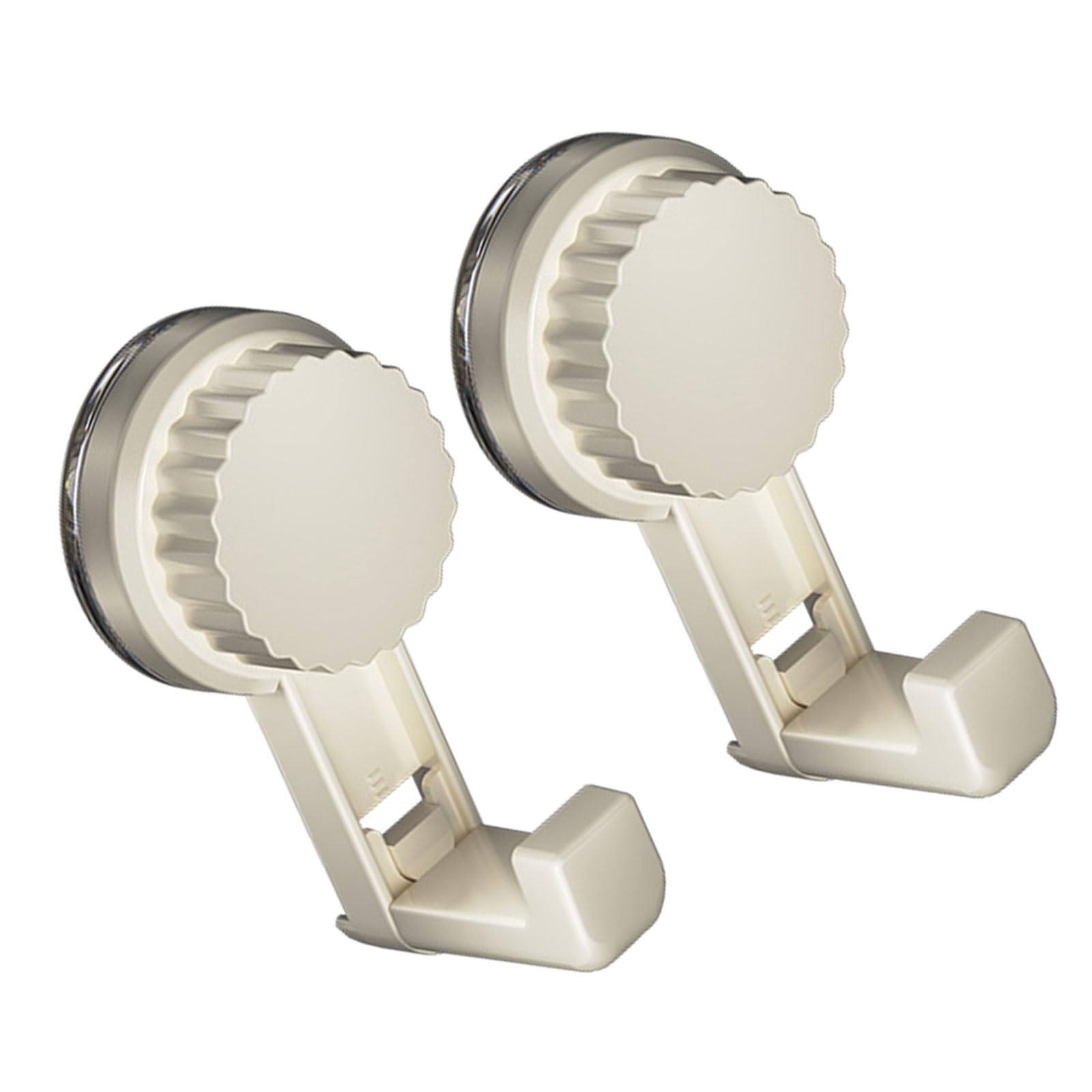 Msioytog of 2 Strong Suction Cup Hooks for Bathroom Kitchen Towel Storage Drillless Installation Waterproof Sturdy Adhesive Hangers Adhesive Hooks