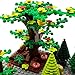 ZHX Garden Park Building Block Parts Botanical Scenery Accessories Plant Set Building Bricks Toy Trees Flowers Compatible All Major Brands (Without Baseplate)