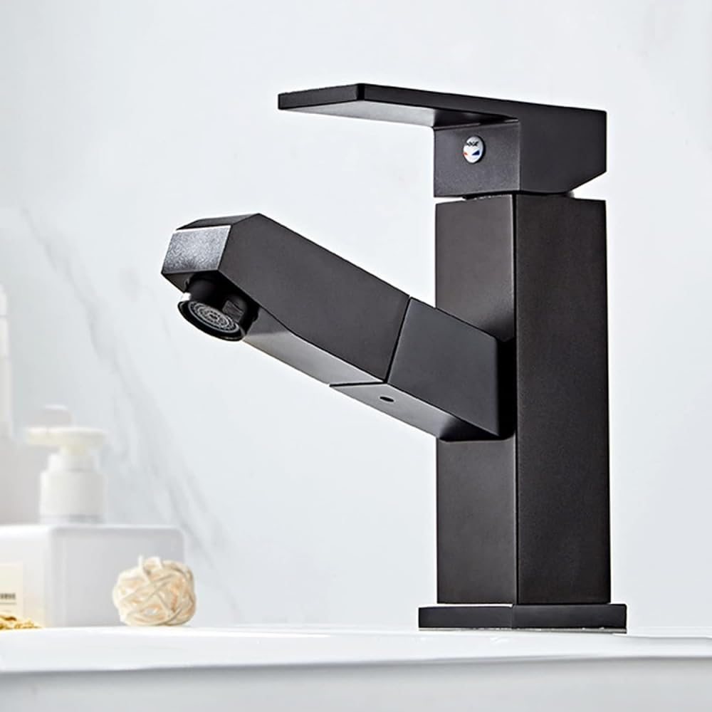 ZYCHSJXA with Spray, Faucets Stainless Steel Sink Faucet Swivel able Pull Out Kitchen Mixer FaucetGrey(Drawing)