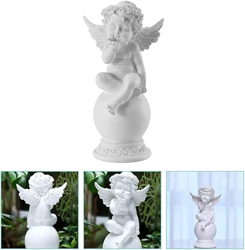 Miniatura 7 de OSALADI Decoraciones Artesanía de resina Decoración religiosa Figuras de jardín Estatuilla de oración Escultura de resina Decoración única Estatua