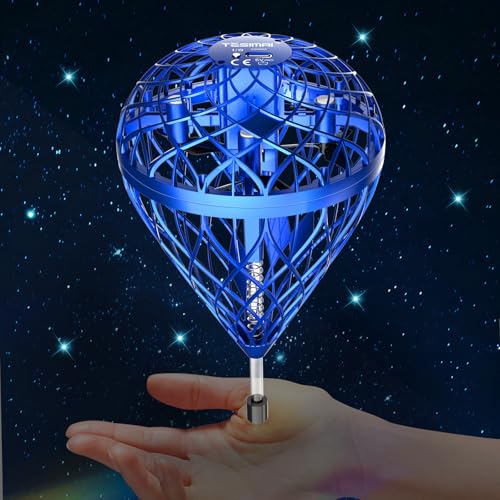 Flying Orb Ball Toy, Dhapy Upgraded 360°Rotating Magic Hover Fly Fidget Spinner, Floating Ball Cool Flying Toys for 6 7 8 9 10 11 12+ Year Old Boys Girls Teens Outdoor Toys (Blue-S)