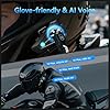 vernee Motorcycle Helmet Bluetooth Headset Speakers, 4 Riders 2Km Intercom, with 2 Type Mics, IP67 Waterproof/Noise Cancellation/Voice Control/Glove Friendly, Compatible with All Helmets, 1Pack