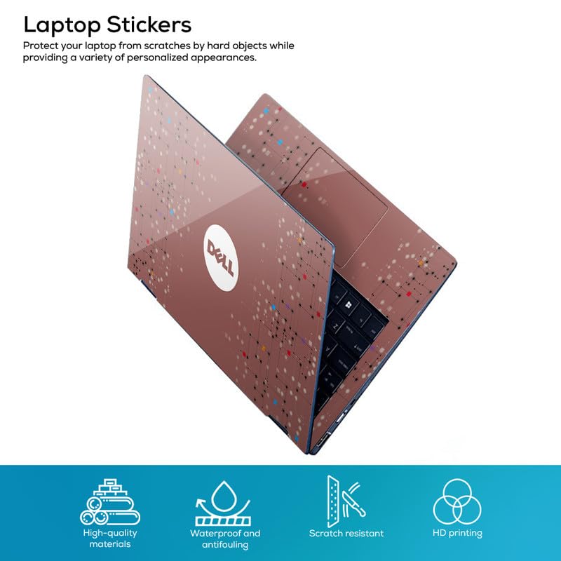 Image of Galaxsia DSGN 296 Full Body Laptop Skin Bubble-Free| Laminated & Removable | HD Quality Sticker for Laptops Upto 15.6 Inches Compatible with DELL