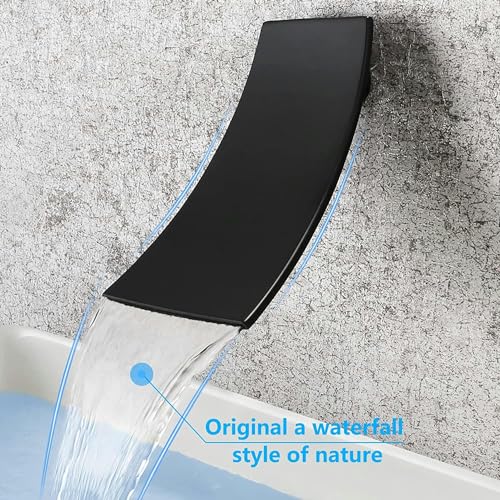 Robinet de Salle de Bain Mural avec Bec Cascade Encastrable Double Commande - 5