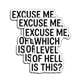 (3Pcs) Which Level of Hell is This Stickers Funny Sarcastic Quote Humor Motivational Inspirational Gifts Waterproof Vinyl Decals for Kindle Water Bottle Bumper Car Hard Hat Phone Laptop 3'
