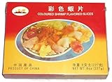 Coloured Shrimp Flavored Slices (1 Box, 8 oz.) Uncooked Shrimp Chips