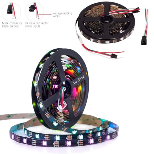 Image of Auslese SP621E Pixel LED Strip Kit 5M WS2812B Addressable RGB Bluetooth Controller Music Sync DIY Gaming TV Backlight Smart Home Lighting
