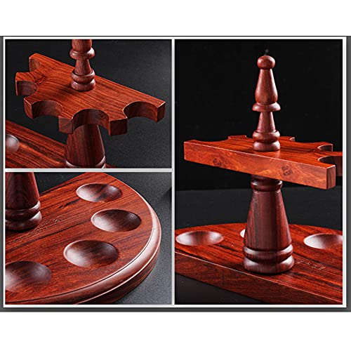 Soporte de madera para 5 pipas expositor semicircular de sándalo 6