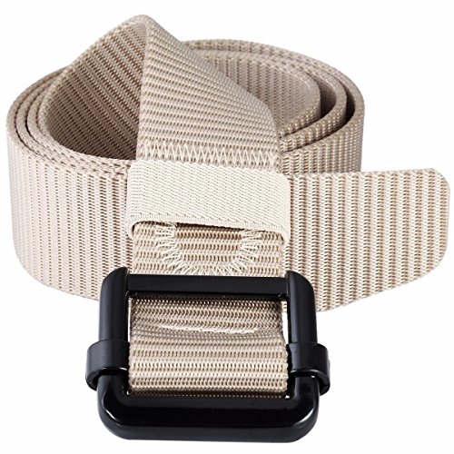 squaregarden Tactical Duty Belts for Men, Military Style Nylon Web Belt with Metal Buckle