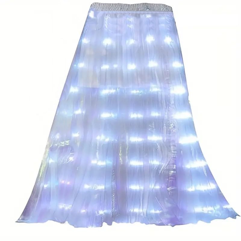 Women's LED Light Up Skirt, LED Light Up Skirt with Lining, Glowing Light Up Performance Clothing for Carnival Stage Halloween Christmas Party